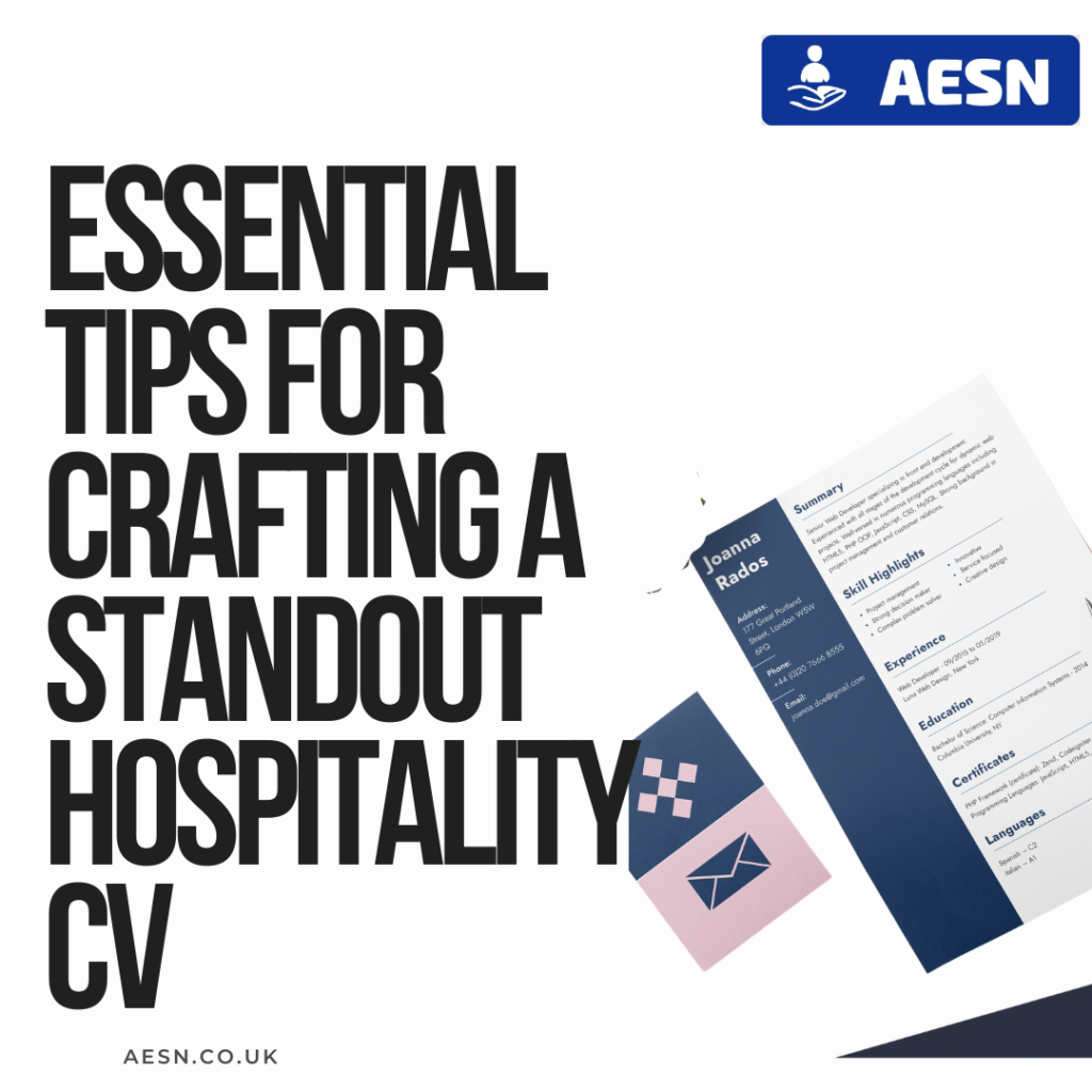 Essential tips for crafting a standout hospitality CV