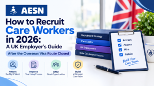 Care home manager onboarding a newly recruited care worker in the UK